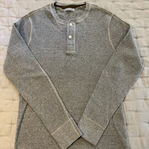 J Crew Wallace and Barnes Gray Waffle Weave L